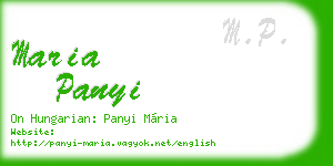 maria panyi business card